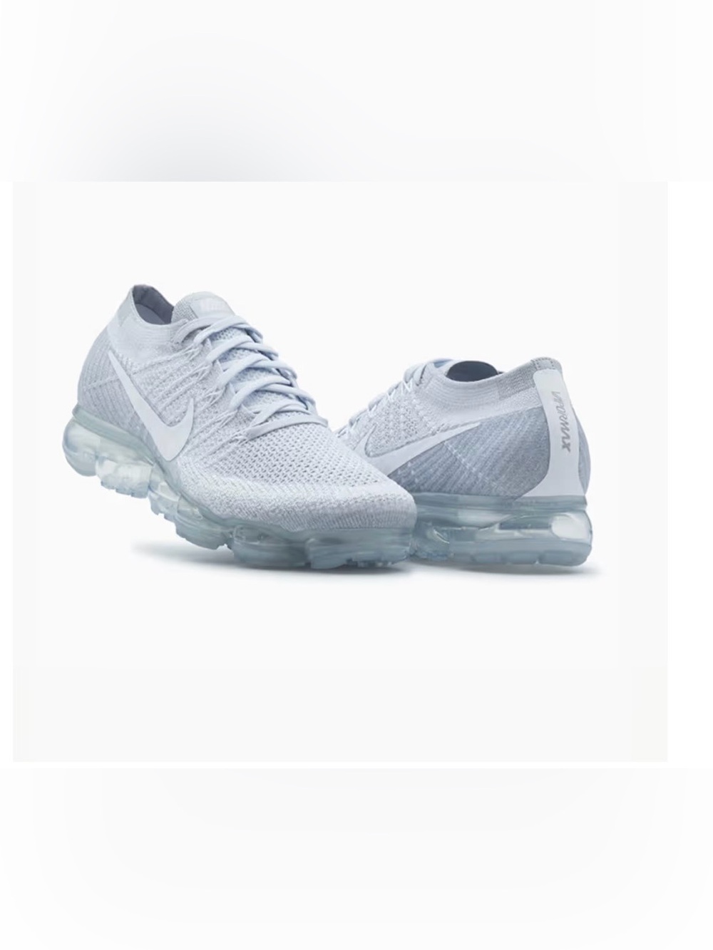 Nike | Air Vapor Max Flyknit Pure Platinum | sz 9 | Excellent Condition.
